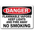 Signmission Safety Sign, 14 in Height, Plastic, Flammable Vapors DS-Flammable Vapors